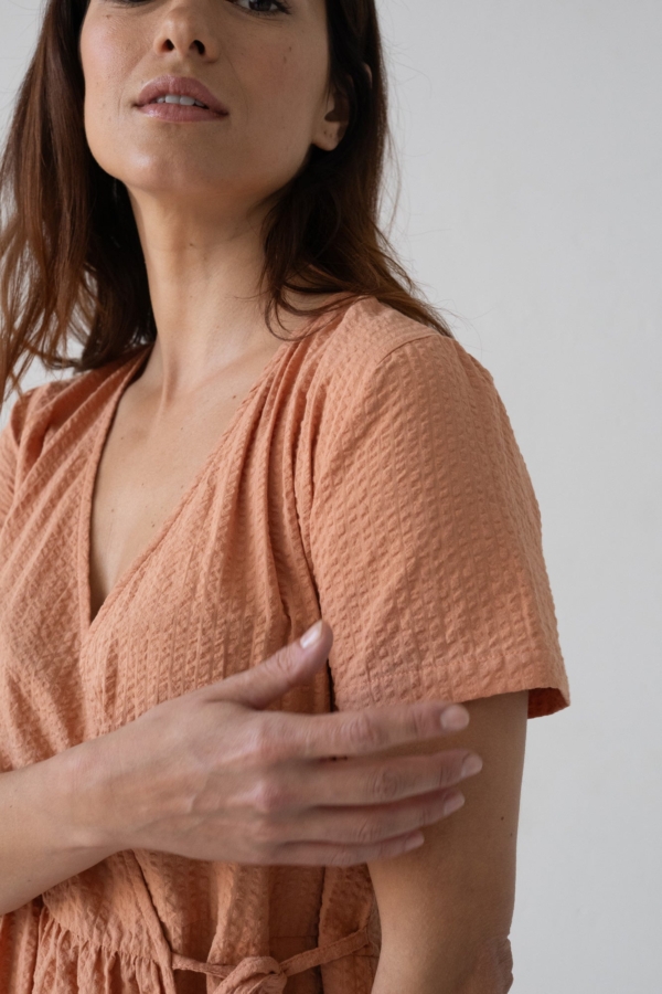 Vestido Cruzado Benoit Rosa