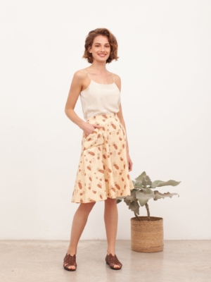 Falda evasé Berna beige