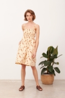 Vestido Nido de Abeja Beth Beige