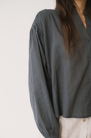 Blusa oversized gris antracita