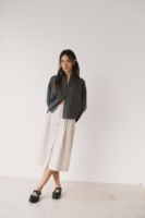 Blusa oversized gris antracita