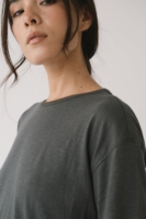 Camiseta fluida gris antracita