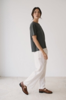 Camiseta fluida gris antracita