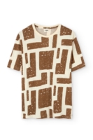 Camiseta unisex estampado marrón