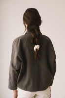 Chaqueta de sarga oversized gris