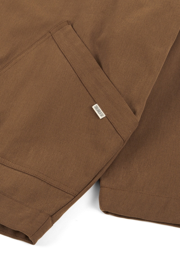 Chaqueta de sarga oversized marrón