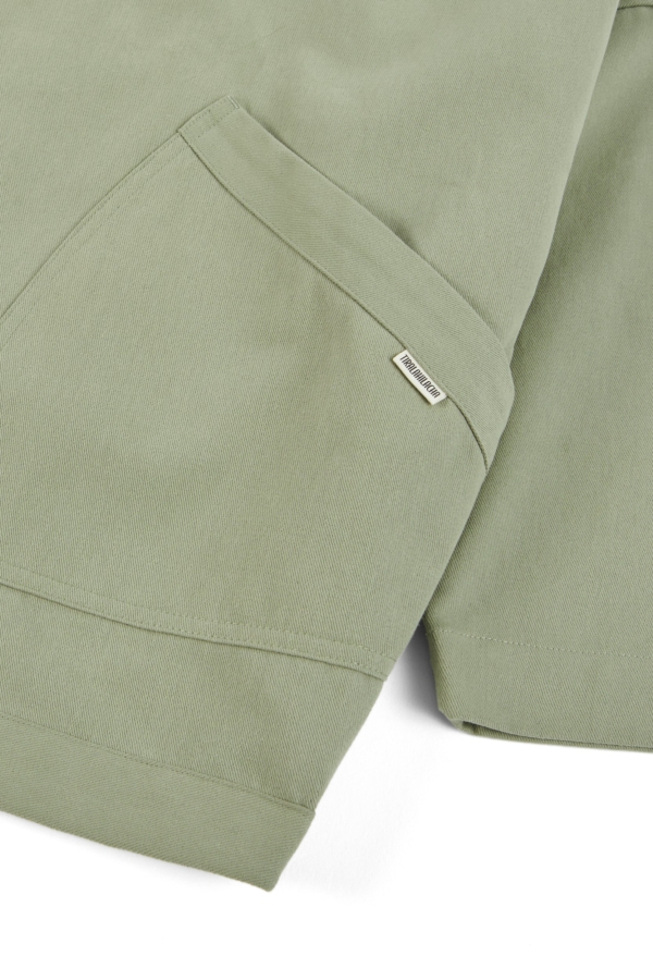 Chaqueta de sarga oversized verde salvia