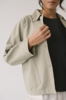 Chaqueta de sarga oversized verde salvia