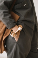 Coletero estampado marrón