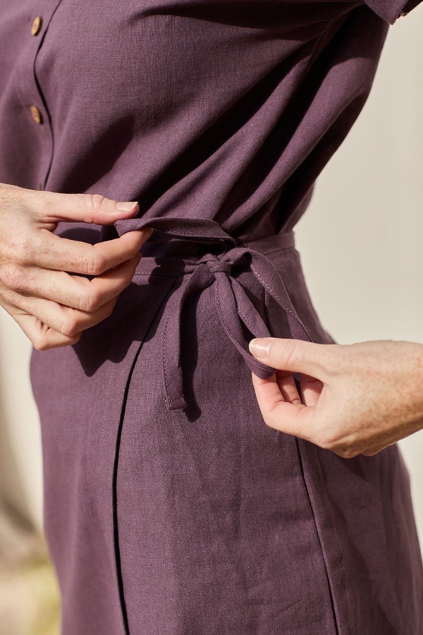 Falda Corta Famara Púrpura de Algodón Orgánico