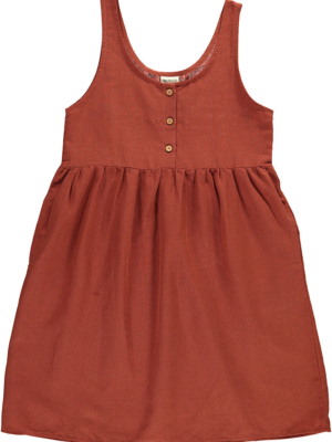 Vestido reversible Febe Rojo Rooibos de Algodón Orgánico