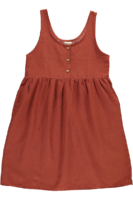 Vestido reversible Febe Rojo Rooibos de Algodón Orgánico