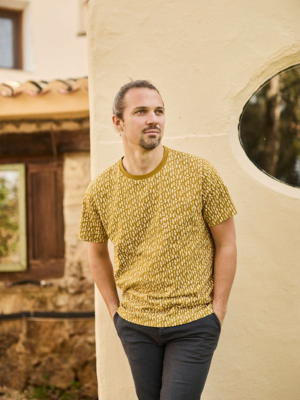 Camiseta ecológica Fer Étnico Mostaza