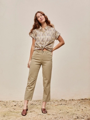 Pantalón Straight Finna Verde Seco