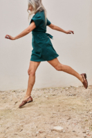 Vestido Frida Verde  Azulado