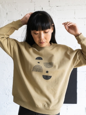 Sudadera Gabriela oversize beige lluvia sideral