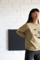 Sudadera Gabriela oversize beige lluvia sideral