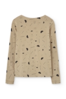 Camiseta Gina cruzada  beige lluvia sideral