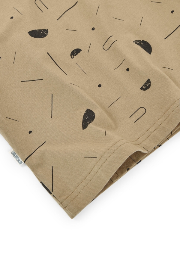 Camiseta Gina cruzada  beige lluvia sideral