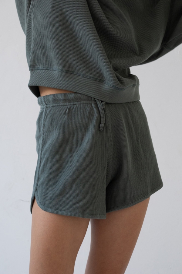 Pantalón corto Haiku Waffle en azul