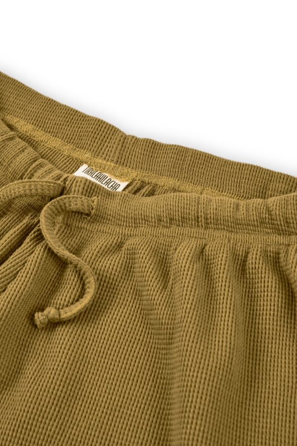 Haiku Waffle corto en color mostaza