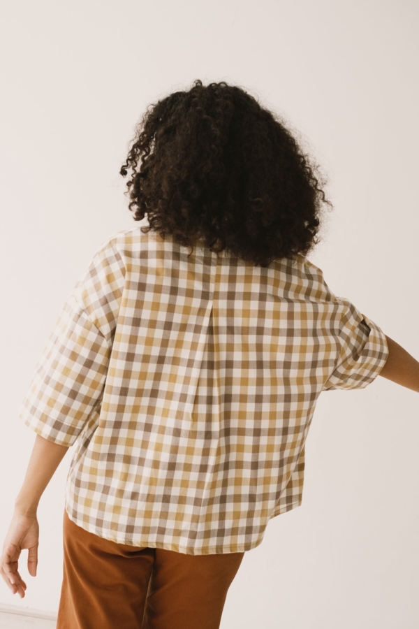 Camisa Hallow oversized vichy algodón orgánico