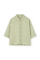 Camisa Hallow oversized Tencel verde jade