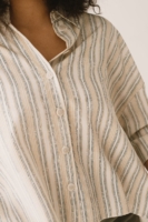 Camisa Hallow oversized Tencel estampado rastro