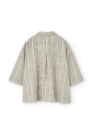 Camisa Hallow oversized Tencel estampado rastro