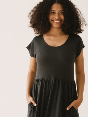 Vestido largo Hanna Tencel negro