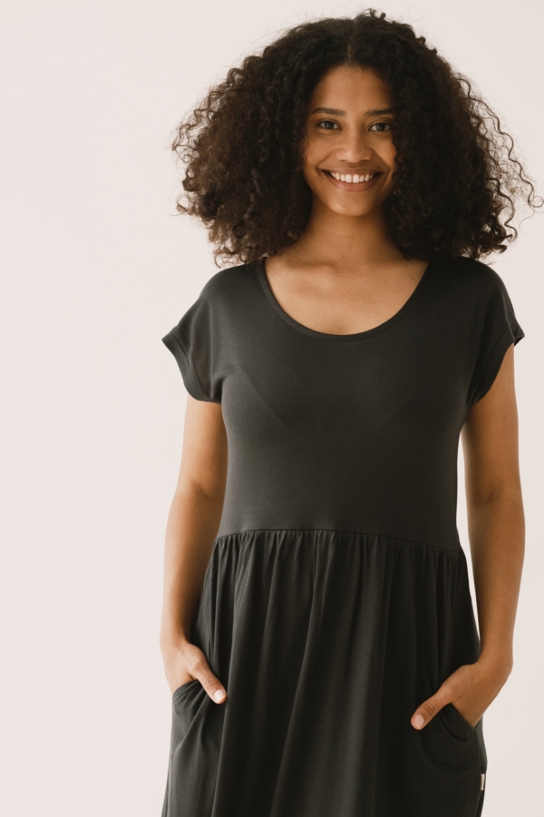 Vestido largo Hanna Tencel negro