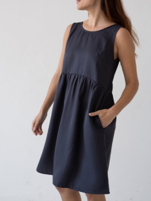 Vestido Hazel tirantes Tencel negro