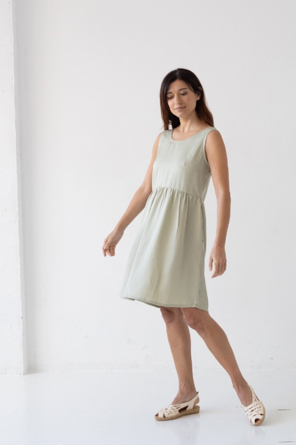 Vestido Hazel tirantes Tencel verde jade