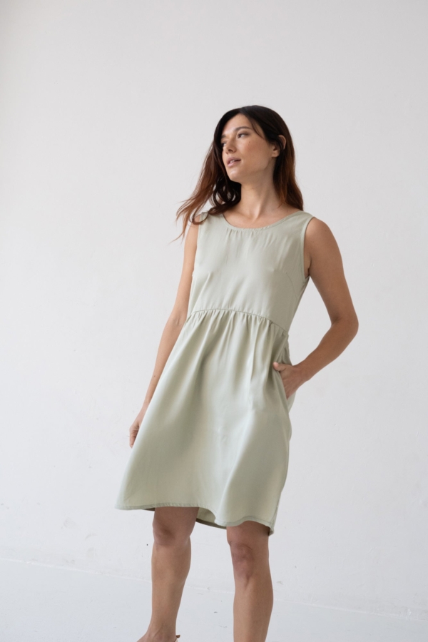 Vestido Hazel tirantes Tencel verde jade