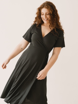 Vestido Helen cruzado Tencel negro