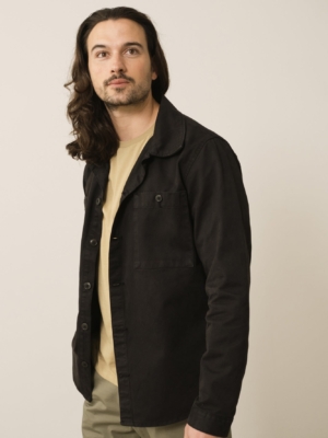 Sobrecamisa Worker Helmut Negro Algodón Orgánico