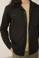 Sobrecamisa Worker Helmut Negro Algodón Orgánico