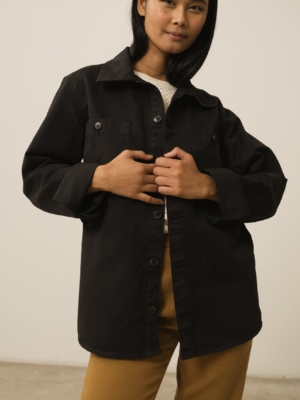 Sobrecamisa Worker Helmut Unisex Negro Algodón Orgánico