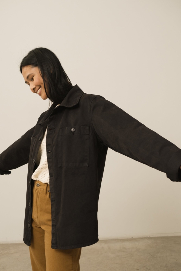 Sobrecamisa Worker Helmut Unisex Negro Algodón Orgánico