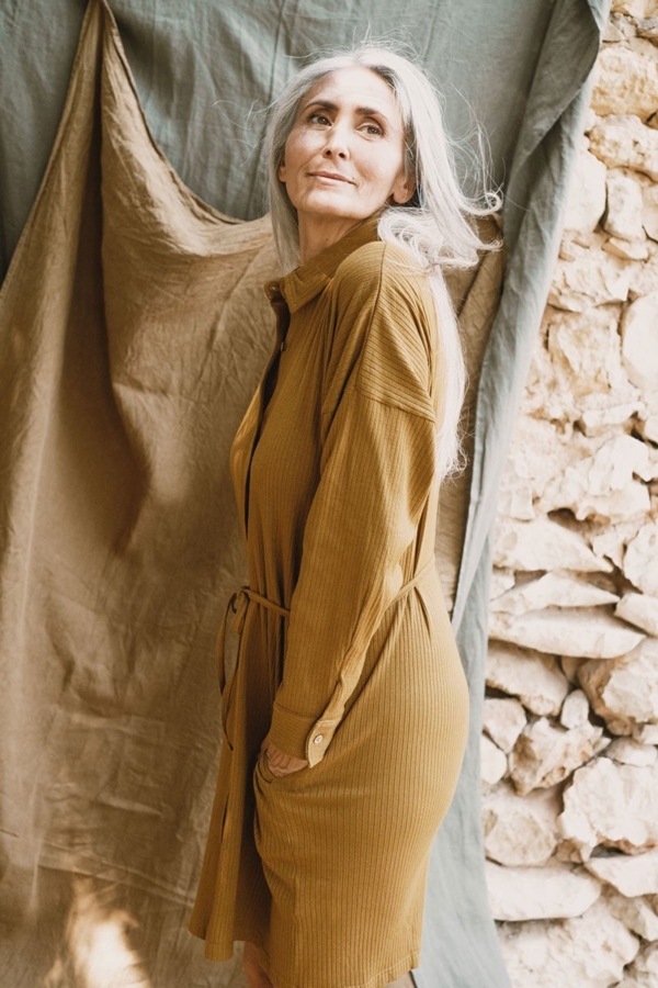 Vestido Camisero Janire Mostaza