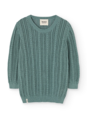 Jersey calado azul claro