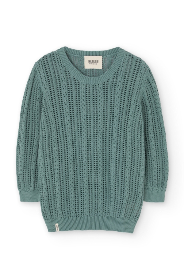 Jersey calado azul claro