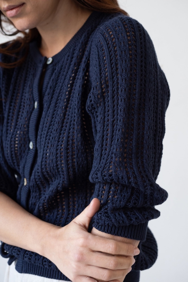 Cardigan Calado Bibi Azul