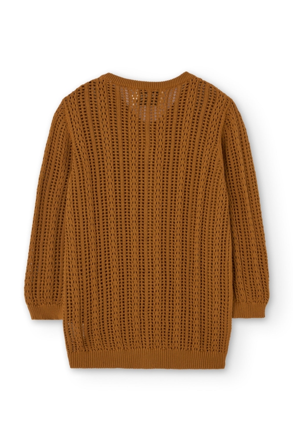 Cardigan Calado Bibi Terracota