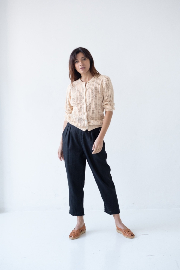 Cardigan Calado Bibi Beige