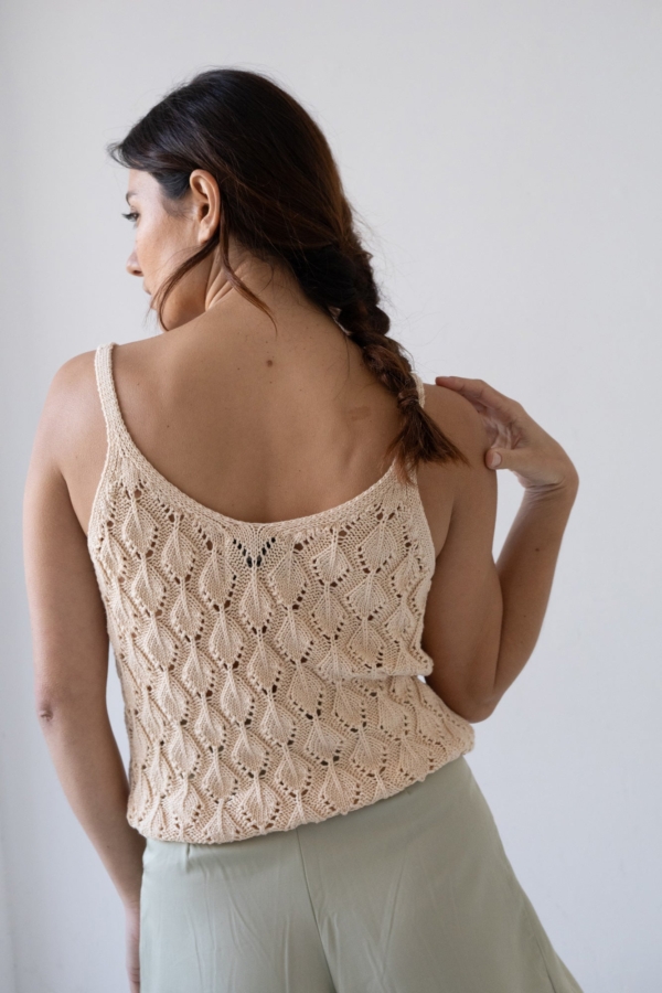 Tank Top Basile calado Beige