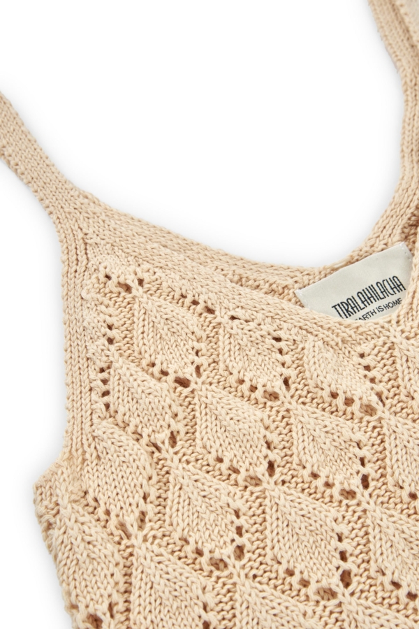 Tank Top Basile calado Beige