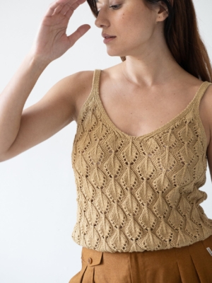 Tank Top Basile calado Mostaza