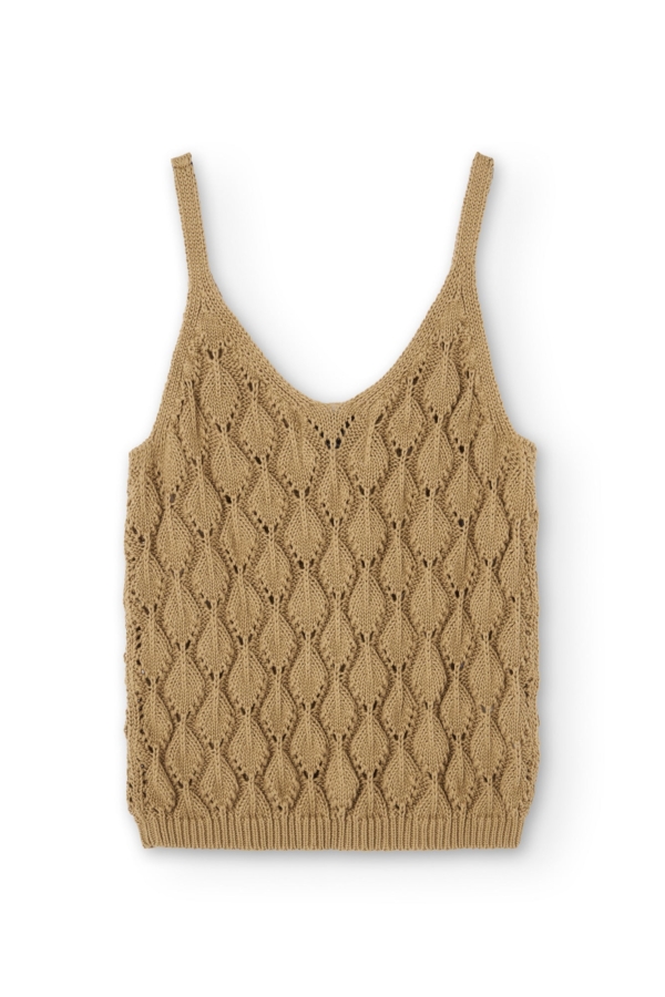 Tank Top Basile calado Mostaza