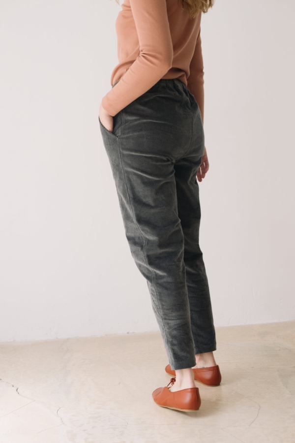 Pantalón pana algodón orgánico azul